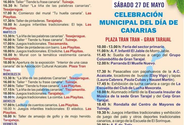 Tuineje conmemora el Día de Canarias con talleres y actividades