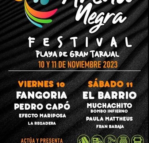 Festival Arena Negra, el 10 y 11 de noviembre en Gran Tarajal