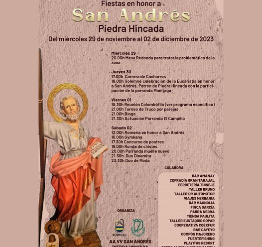 Fiestas en honor a San Andrés 2023